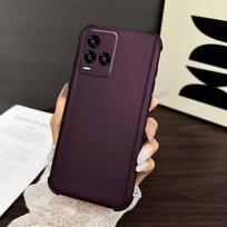 Dėklas Vivo Y33T,Y33s,Y21T,Y21s itin minkštas skysto silikono dėklas Y2K minimalistinė estetika Oro pagalvės apsauga nuo kritimo Dangtelis Vivo Y21s vyno raudonos spalvos