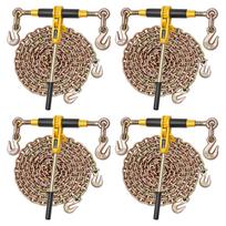 VEVOR Ratchet Chain Binder, 5/16 in x 12.8 ft G80 Chains, 8000 lbs Working Load of Ratchet Load Binder, Chains and Binders Set 64 x 44.5 x 7 cm