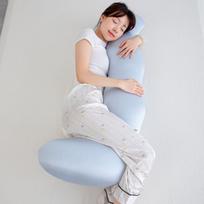 2026 Oil-Gloss Fabric Seahorse Hug Pillow: Long Side Sleeping & Leg-Clamping Pillow for Girls Medium 100x28cm dangaus mėlyna spalva