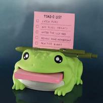 Cute Animal Desk Organizer Sticky Note Holder Hippo Cow Frog Desktop Storage Box Office Supplies Tabletop Decor Pen Holder pink