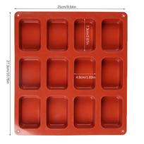 Silicone Mini Loaf Pan Bread Baking Silicone Mold For Brownie Cheesecake Chocolate Bar Kitchen Bakeware Meatloaf Ice Cube Tray A4 brown
