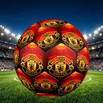 Manchester United F.C Print Size 5 Soccer Ball, PU Wear Resistant Football for Match Training and Daily Practice, Birthday Gift for Soccer Fans Size 5