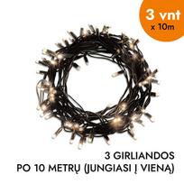 Led lempučių girlianda 30 m PROLED juoda