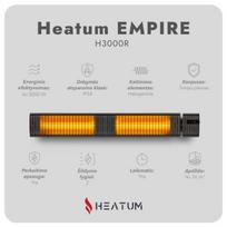 Pakabinamas infraraudonųjų spindulių šildytuvas Heatum H3000R EMPIRE