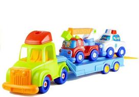 Vilkikas su automobiliukais ir aksesuarais