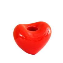 2025 1Pc Candlestick Cup Decor Love Candle Holder Wedding Entrance Decorations Ceramic Candle Holder Home Furnishing Propose Party Valentine's Day red