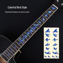 Individualizuotas gitaros lipdukų rinkinys: Dekoratyviniai grifų ir panelės apsaugai akustinėms ir elektrinėms gitaroms. black