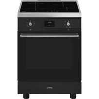 Indukcinė viryklė su elektrine orkaite Smeg C6IMMBT2, 60x60 cm,  70 l