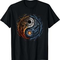 Chinese Kung Fu Tai Chi Clothes Men Clothing Graphic T Shirts Streetwear Yinyang Yoga Zen Yin Yang Meditation T-Shirt XXXXXL juoda