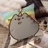 Cute P-Pusheen Cat Pillow Gifts Home Office Furnishings Bedroom Sofa Car Cushion Cover Case 45x45cm 16x16Inch