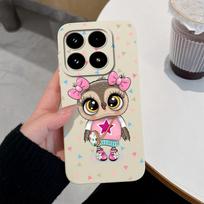 For Xiaomi 17 14T 15 15T Pro Poco M7 M8 C71 C75 F7 F8 Phone Case Cute Anime Owl Patterns Liquid Silicone Fashion Shell For Xiaomi Anti Slip Back Cover Xiaomi Poco C75 4G gray