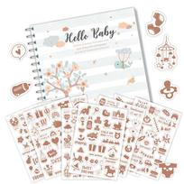 Pasidaryk pats kūdikio atminimo knygos rinkinys Ranka rašomas kūdikio augimo žurnalas ir atminties daiktas pirmiems metams Nuotraukų albumas Scrapbooking reikmenys white