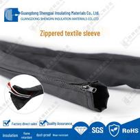 Shengpai Zippered Noise-Reducing Cable Management Sleeve 16mm Diameter, Black, 1.2m/pc gray