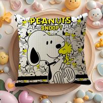 Mielas Snoopy Pagalvės užvalkalas Natūralūs lininiai ekologiški audiniai Dvipusis spausdinimas Sofos namų dekoras Dovana Pagalvės užvalkalas Peach skin 18*18(CM)-1Pcs