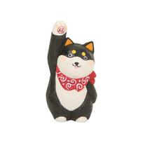 Shiba Inu Wooden Craft Figurine For Home Garden Office Modern Decor Holiday Gift Idea juoda