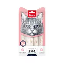 Wanpy skanėstas katėms, Creamy treats, su tunu ir krevetėmis, 70 g (5x14g)
