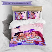 Kpop Demon Hunters Pattern Printed 3PCS Bedding Set, Soft Skin-Friendly Washable Duvet Cover & Pillowcases Set 135cm*200cm