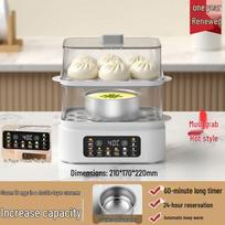 Elektrinis mini garintuvas: Daugiafunkcis kiaušinių virimo aparatas ir pusryčių mašina su laikmačiu Small Steaming Expert: 16 Functions