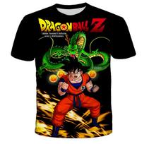 Anime Dragon Ball Son Goku 3D spausdinimo vaikiški marškinėliai Vasaros mados laisvalaikio marškinėliai Berniukui Mergaitei Unisex Vaikų drabužiai Marškinėliai Viršutiniai drabužiai 110 green