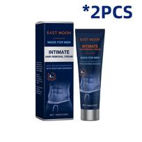 East Moon Men Hair Removal Cream Intimate Areas Painless Removal Reduce Redness Non Irritating Permanent Body Beard Hair Remover blue