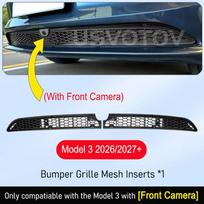 Grille Mesh Inserts for Tesla Model Y Juniper Model Y Premium and Model 3 2026 Front Bumper Air Inlet Vent Cover Accessories