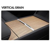 For Tesla Model Y Juniper Launch 2025 Model 3 Highland 2024 Center Console Panel Sticker Suede Film Carbon Wooden Central Cover beige