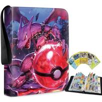 Card Album 4-Pocket Binder 50 Pages 400 Slots PU Leather Trading Card Collector's Case
