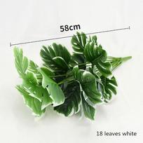 18 Fork Monstera Dirbtiniai augalai Plastikiniai atogrąžų palmių lapai Namų sodo dekoravimo priedai Fotografija Dekoratyviniai