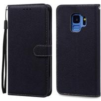 S9/S9 Plus dėklas Samsung Galaxy S9 dėklui G960F odinis piniginės atlenkiamas viršelis Samsung Galaxy S9+ S 9 Plus G965 Coque telefono dėklas For Samsung S9 juoda