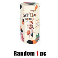 S Angel Series Blind Box Anime Figures Ornaments Cute Dolls Fans Mini Anime Figure Cat Life Series Surprise Cute Birthday Gift white