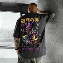 Dragon Ball Beerus Anime Grafinis Marškinėlis Vyrams Moterims Medvilninis Trumpomis Rankovėmis T-shirt Streetwear Laisvalaikio Viršus Naujas Vasaros Mados Y2k Drabužiai 4XL black
