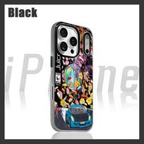 Juice cool 999 wrld fashion Phone Case for iPhone 17 air 16 e 15 14 13 12 11 Pro Max Plus Black 2-in-1 Jelly case iPhone17 Pro black