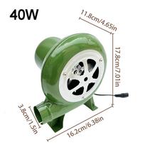 12V elektrinis pūstuvas Ventiliatorius BBQ ventiliatorius 100v 240v Tinka kepsninei Mini kalvio žaizdrai Pūstuvas su greičio adapteriu 30W/40W/60W/80W gray