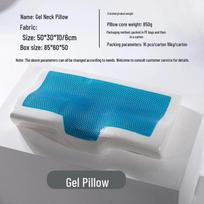 Gel Memory Foam Cooling Pillow - Butterfly Design blue