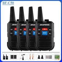 2/4PCS Baofeng BF-C50 Mini Walkie Talkie UHF 400-480mhz Type-C Charging 16 Channels For Kids Gift Portable Ham Radio Comunicador EU Plug