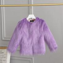Žieminiai vaikiški drabužiai Vilnos Kailis Vaikiškas Kailinis Paltai Moteriški Vaikiški Ilgomis Rankovėmis Stori Drabužiai 130cm pink