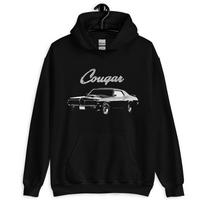 1970 Cougar Eliminator 428 Super Cobra Jet Rare Muscle Car Hoodie S gray