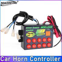 50 Melodies Horn Controller Universal Musical Air Horn Controller Musical Controller Regulator Car Electronic for 12V Car Boat black