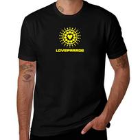 Yellow Loveparade Logo Tshirt Lightweight Sport Basic Tshirt 4XL black
