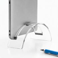 Minimalist Acrylic Laptop Stand Transparent Notebook Dock Invisible Vertical Laptop Stand  Travel gray