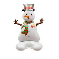 Large Standing Christmas Foil Balloon Xmas Tree Santa Claus Snowman Xmas Tree Inflatable Balloons Holiday Party Decor Kids Toys Snowman-1PC white