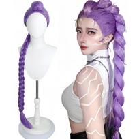 Kpop Huntrix Rumi Cosplay Perukas Helovino vakarėliui Demono aksesuaras Medžiotojų kostiumai rekvizitai karnavalinis išgalvotas persirengimas as the picture-One Size gray
