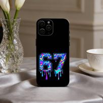 ART 67 S-SIX-X S-SEVEN-N Telefono dėklas iPhone 17,16,15,14,13,12,11 Plus,Pro Max,XS,Minkšto silikono juodas dangtelis iPhone15