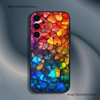 Colorful Glass Phone Case For Samsung S26,S25,S24,S21,S22,S23,S30,Ultra,S20,Plus,Fe,Lite,5G Black Cover Samsung S24fe red