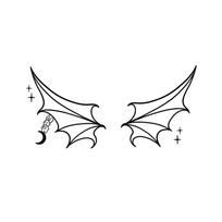Pažangi Sense Diablo Liūtas Tigras Saulės Drakonas Žaibas Drugelis Mėnulio Pirštas Raktikaulio Tatuiruotės Lipdukas 7*10CM black