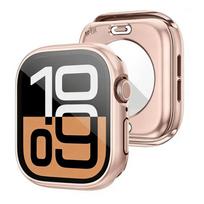 Ekrano apsauga Apple Watch dėklui 40 41 42 44 45 46mm 360° Pilnas apsauginis dangtelis+Galinis buferis iWatch 11 SE 3 10 9 8 7 6 5 46mm series 10 11 rožinės rožinės spalvos