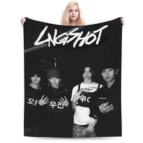 Kpop Grupė Lngshot Antklodė Daugia dydžių Minkšta Pūkuota Pliušinė Mesti Antklodės Sofai, Lovai 75x90cm