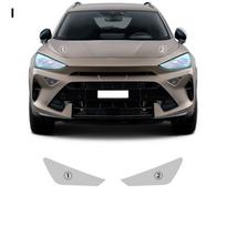 TPU Car Headlight Protective Film for CUPRA Formentor 2025-2026 Transparent & Smoked Black Anti-Scratch Smoked black / Headlight film juoda