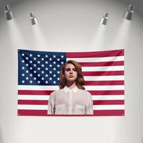 Rock Music Flag 3x5ft For Lana Del Rey Fans Banner Hd Print Brass Grommet Garage Bedroom Living Room Dorm Wall Decor Tapestry 150x100cm(60x40in)