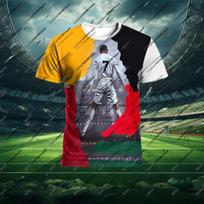 Football Jersey Tee Men Male Gift Soccer Ronaldo Casual Street Boys Daily Sportswear T Shirt Top M white